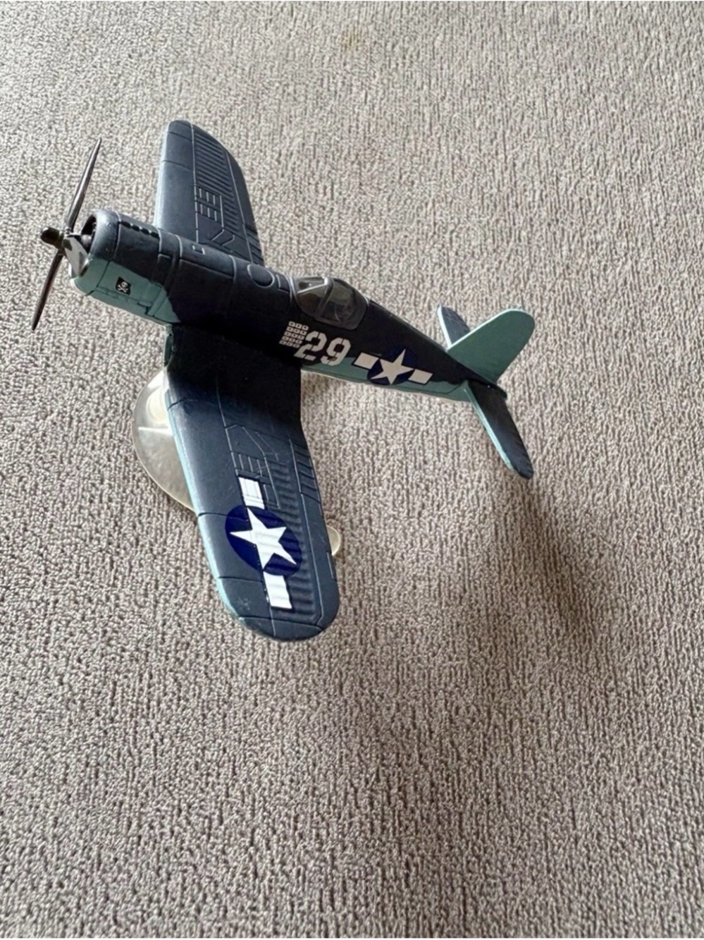 WWII US NAVY FIGHTER AIRPLANE-Diecast Metal/Adult Collector. Pristine Condition!